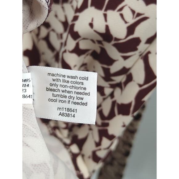 Lane Bryant‎ Lena Dress Plus 20 V-Neck High Low Midi Short Flutter Sleeve Brown - Picture 11 of 12